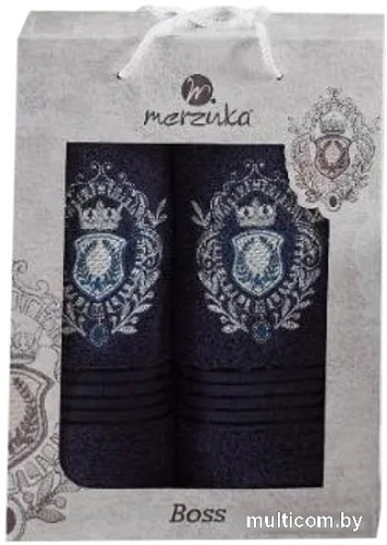 Набор полотенец Merzuka 50x90/70x140 9807 (2 шт, синий)