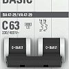 EKF ВА 47-29 2P 63А (С) 4.5кА mcb4729-2-63C