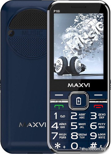 Кнопочный телефон Maxvi P18i (синий)