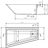 Cersanit Crea 160x100 L (без ножек)