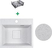 Кухонная мойка Marblan Comfort 48 (серый, с сифоном и колландером)