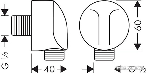 Крепление шланга Hansgrohe Fixfit E 27454000