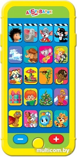Интерактивный планшет Азбукварик Веселые мультяшки 4680019281148
