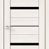 Межкомнатная дверь Velldoris Eco Flex City 2 80x200 (дуб бьянко/стекло лакобель черное)