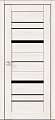 Межкомнатная дверь Velldoris Eco Flex City 2 80x200 (дуб бьянко/стекло лакобель черное)