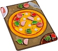 Развивающая игра Paremo Липучка Пицца с колбасой PE720-52