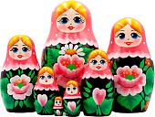 Развивающая игра Брестская Матрешка В розовом платке и сакурой (набор 7 шт)