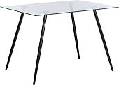 Кухонный стол TetChair Sophia 80x110x75 металл/стекло (черный/прозрачный)
