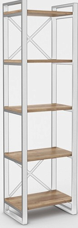 Стеллаж Hype Mebel Стандарт 50x200 (белый/дуб галифакс натуральный)