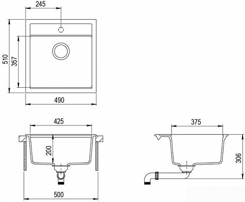 Кухонная мойка Aquasanita Tesa SQT100W (beige 110)