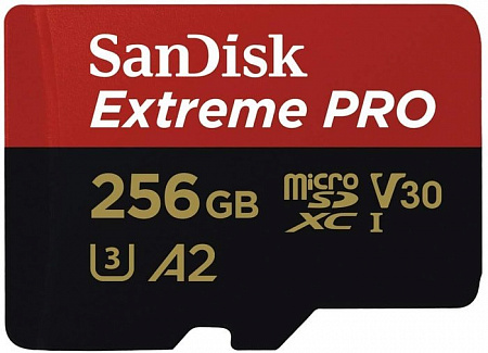 Карта памяти SanDisk Extreme PRO SDSQXCZ-256G-GN6MA microSDXC 256GB (с адаптером)
