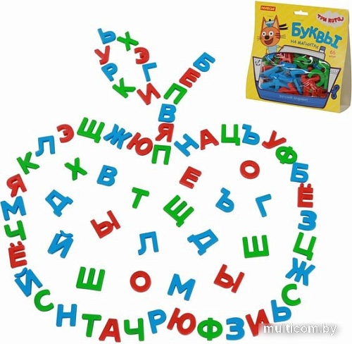 Алфавит Полесье Три кота (66 букв, магнит)
