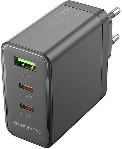 Сетевое зарядное Borofone BN12 (черный)