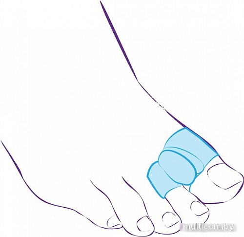 Межпальцевая перегородка Trives СТ-54.2 с петлей на первый и второй палец стопы (S)