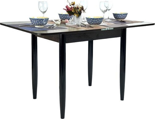 Обеденный стол Рамзес Ломберный 80x60 (дуб сонома темный/венге, ноги конус)