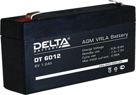 Аккумулятор для ИБП Delta DT 6012 (6В/1.2 А·ч)
