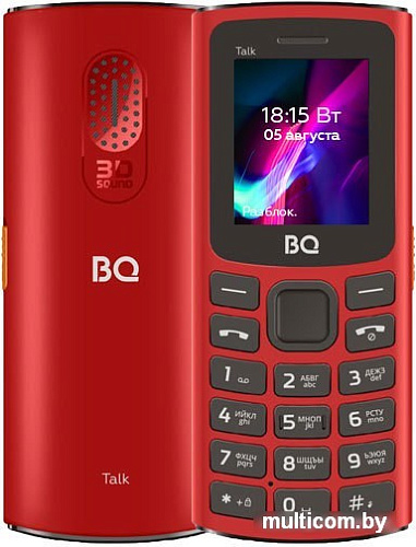 Кнопочный телефон BQ-Mobile BQ-1862 Talk (красный)