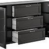 Тумба Mio Tesoro Сириус 2 двери со стеклом и 3 ящика 156x95 2.02.03.370.5 (дуб венге)