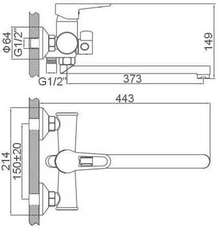 Смеситель Loffrey LF82212 (хром)