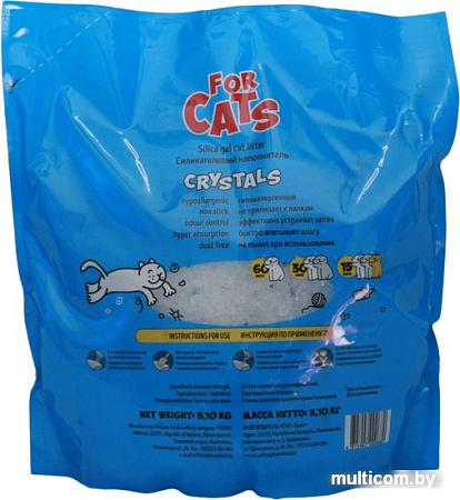 Наполнитель For Cats Crystals 8 л