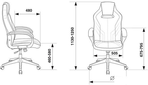 Кресло Бюрократ Viking 3 Aero (черный/синий)