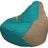 Кресло-мешок Flagman Груша Мини L Г0.1-289 (бирюзовый/темно-бежевый)