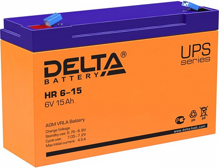 Аккумулятор для ИБП Delta HR 6-15 (6В/15 А&middot;ч)