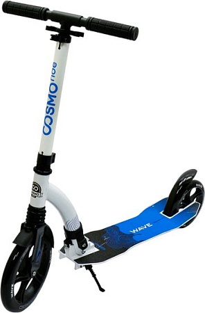 Двухколесный подростковый самокат Cosmoride Wave S230 (белый/синий)