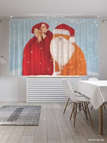 JoyArty Кот с новогодними подарками p_290623 (145x180)