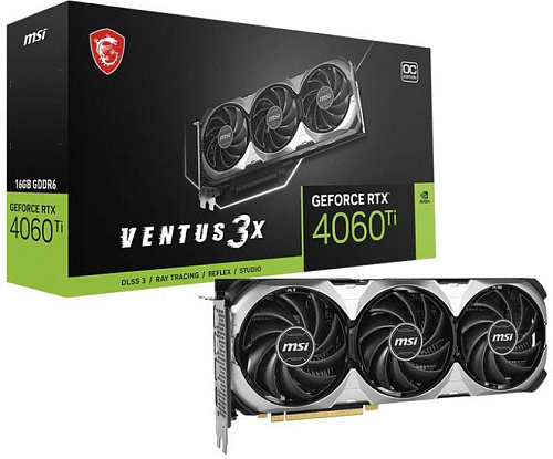 Видеокарта MSI GeForce RTX 4060 Ti Ventus 3X 16G OC