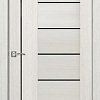 Межкомнатная дверь Portas S29 90x200 (французский дуб, стекло lacobel черный лак)