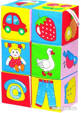 Мягкая игрушка Мякиши Кубики "Предметы
