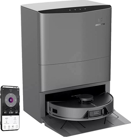 Робот-пылесос Polaris PVCRAC 7750 WIFI IQ Home (серый)