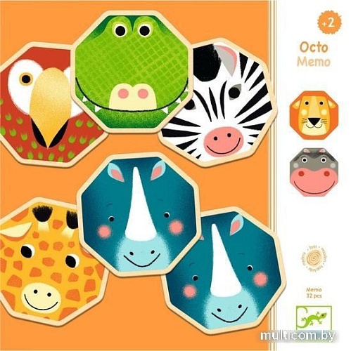 Развивающая игра Djeco Мемо-мордочки 01648