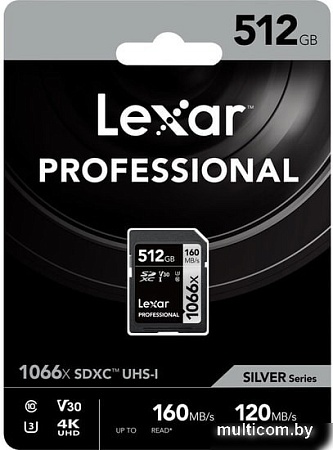 Карта памяти Lexar Professional 1066x SDXC LSD1066512G-BNNNG 512GB