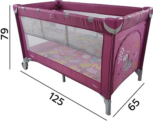 Манеж-кровать Baby Tilly Rio Plus T-1021 (фиолетовый)