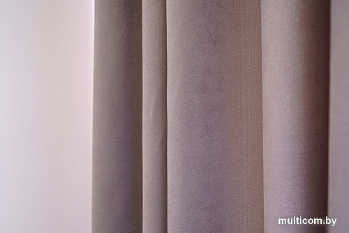 Комплект штор Decoretto Хлопок СХ-K16 4x2.5 м (серый, 2 шт)