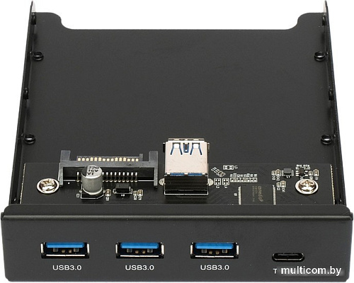 Планка портов на переднюю панель Gembird FP3.5-USB3-3A1C