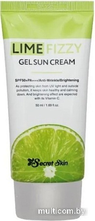 Крем солнцезащитный Secret Skin Lime Fizzy Gel Sun Cream SPF50+ PA+++ с экстрактом лайма (50 мл)