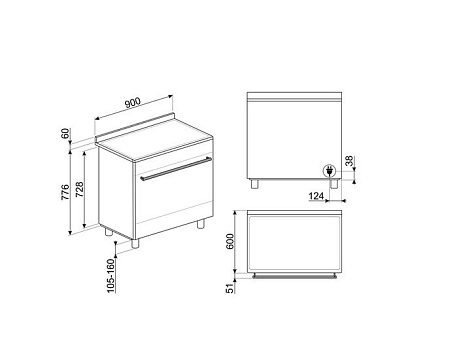 Кухонная плита Smeg SUK91CMX9