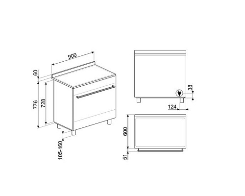 Кухонная плита Smeg SUK91CMX9