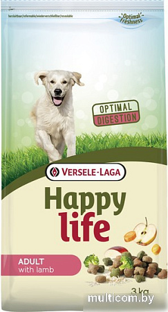 Сухой корм для собак Versele Laga Happy life Adult с ягненком 3 кг