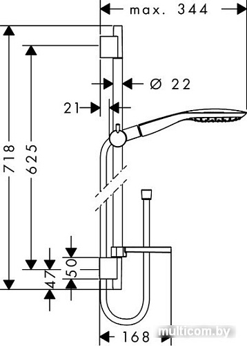Душевой гарнитур Hansgrohe Raindance Select E 150 3jet [27856400]
