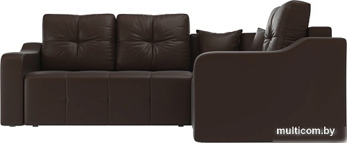 Угловой диван Mebelico Кембридж угловой 108831 (правый, экокожа, коричневый)