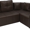 Угловой диван Mebelico Кембридж угловой 108831 (правый, экокожа, коричневый)