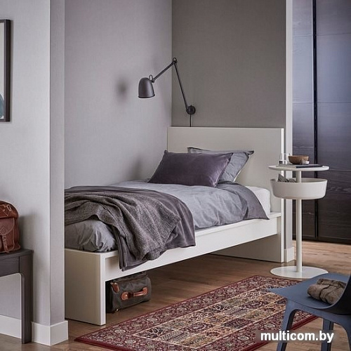 Кровать Ikea Мальм 200x90 (белый, Лонсет) 392.109.93