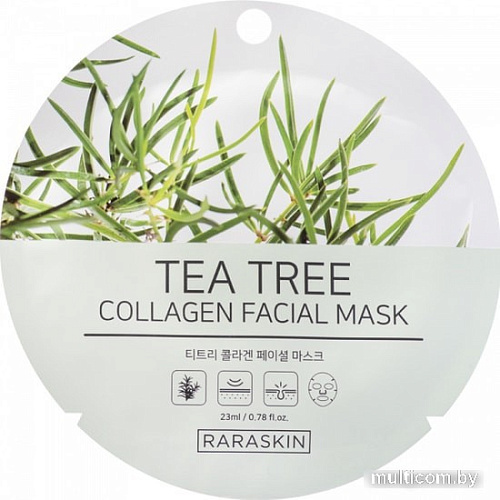 Косметика по уходу за лицом Raraskin Tea Tree collagen Facial mask 23 мл