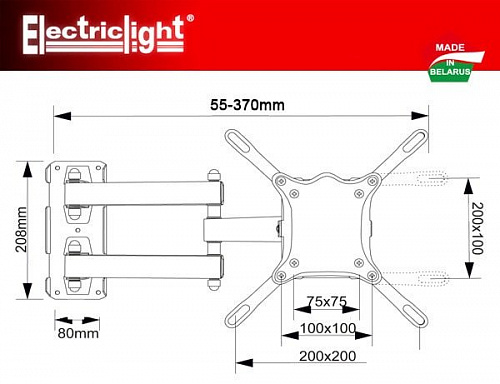 Кронштейн Electric Light КБ-01-66-У (белый)