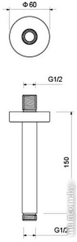 Держатель верхнего душа Aquatek AQ2171MB
