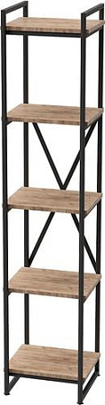 Этажерка Millwood Neo Loft СН-2 Л (дуб табачный craft/металл черный)
